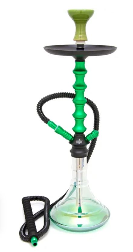 Amira and Byo Large Taurus Hookah - Green - 24 inches